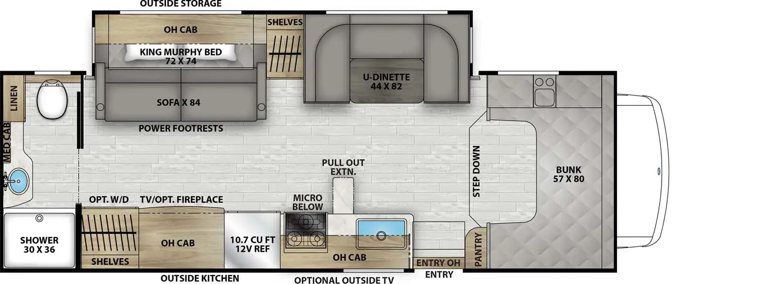 260MB - Ford E-450 Floorplan Image